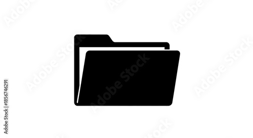 Black folder with tab label.