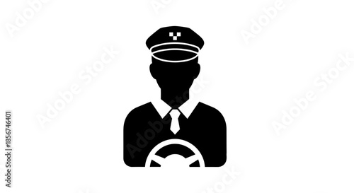 Black silhouette of a pilot.