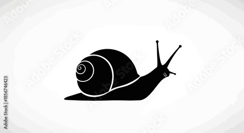 Black silhouette of a snail.