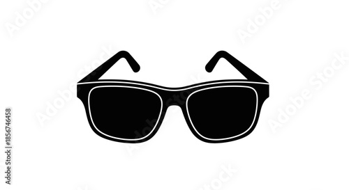 Black Sunglasses with White Outline.