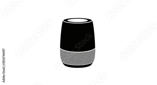 Black wireless smart speaker device.