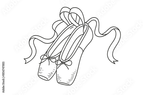 Ballet shoes with ribbons