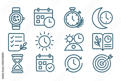 Collection of Time and Schedule Icons