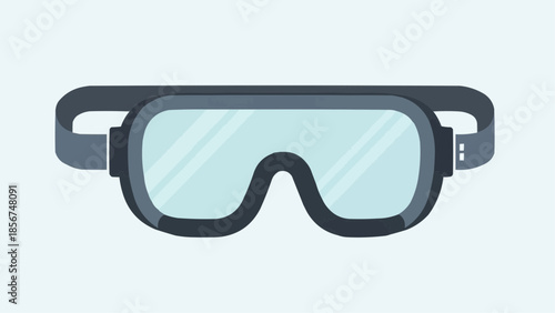Illustration of protective goggles worn over the eyes for safety during activities