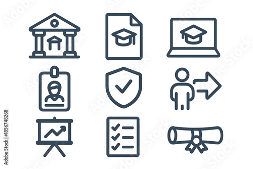 Education and Career Icons Set