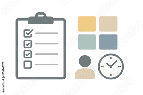 Checklist, Time Management and Productivity Icons