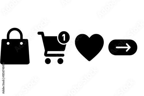 Blurry black shapes on grey background