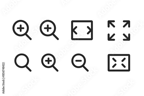 Zoom and full screen icons on a dark background
