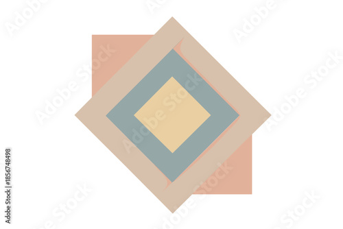 Abstract geometric arrangement with pastel colors