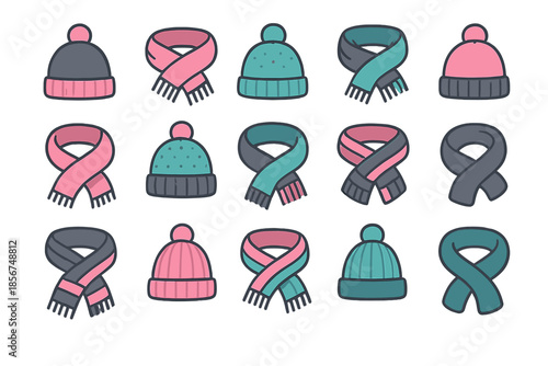 Winter Accessories Icons