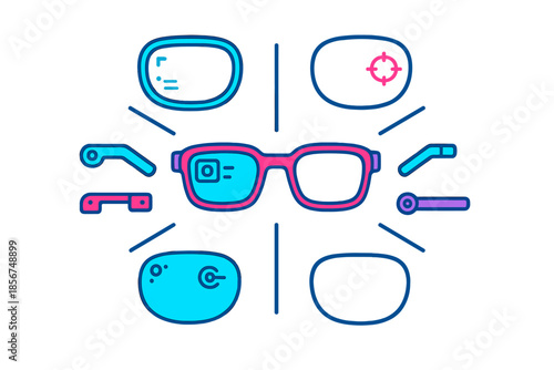 Smart Glasses Components and Display Elements