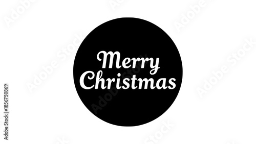 Christmas wishes badge white and black icon 