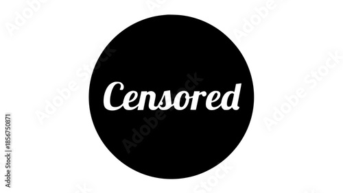 Censored information icon white and black icon 
