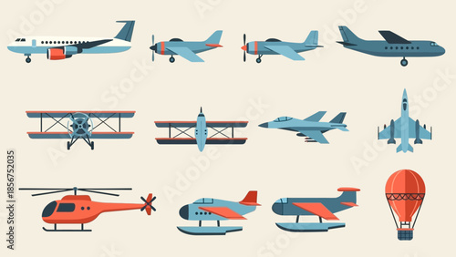 Collection of Various Aircraft and Air Transport.
