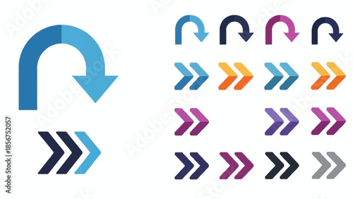 Collection of Various Arrows and Symbols.