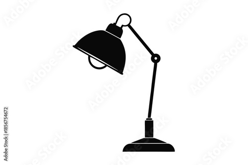 table lamp silhouette line art vector illustration