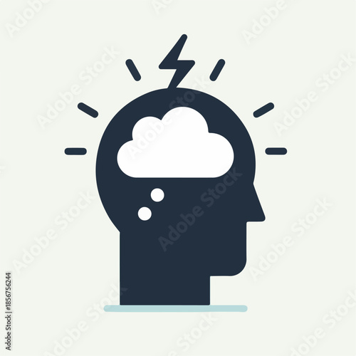 Artificial Intelligence and Creative Thinking Concept Illustration