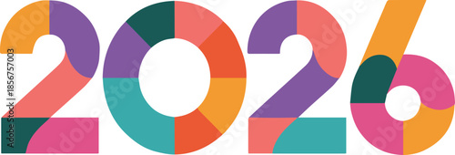 2026 bold segmented numerals headline for poster and web banner