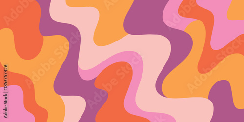 abstract retro pattern psychedelic background with curving forms