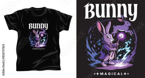 Rabbit graphic vector t shirt design print