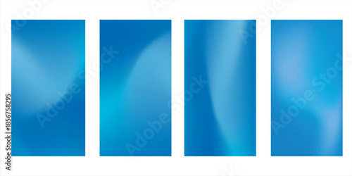 Aesthetic cloudy blue sky colors gradient background. Deep blue and white blending colors. Vertical backgrounds design for banner or social media.