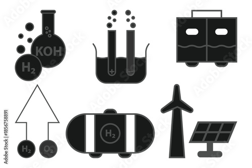 Alkaline Electrolyzer Vector