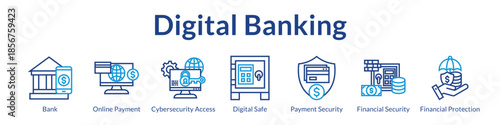 Digital Banking Solutions for Secure Online Payments Cybersecurity Protection Digital Vault and Financial Safety