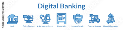 Digital Banking Solutions for Secure Online Payments Cybersecurity Protection Digital Vault and Financial Safety