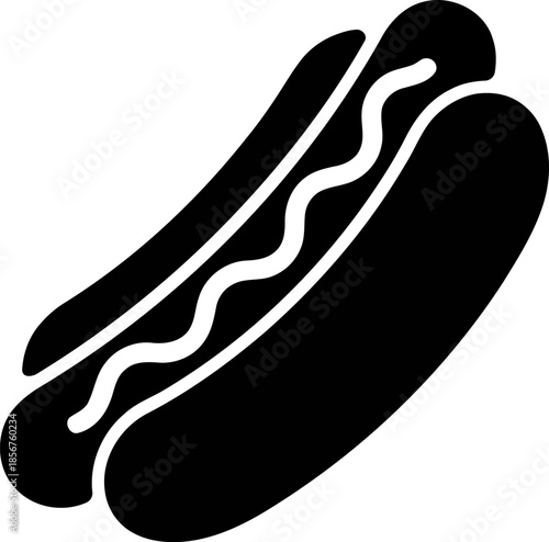 Classic hot dog with mustard