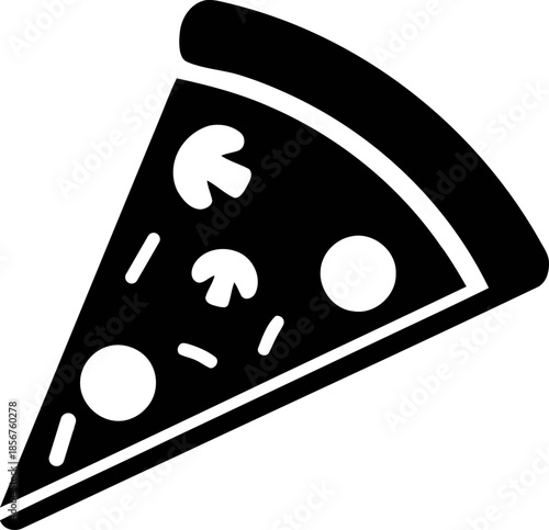 Slice of mushroom pizza