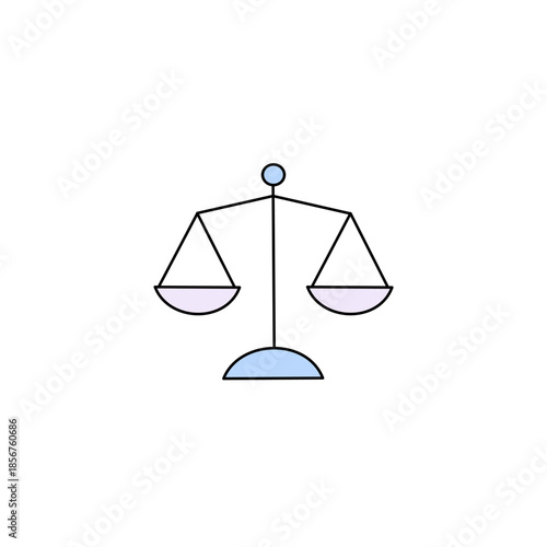 Minimalist Scales of Justice Illustration