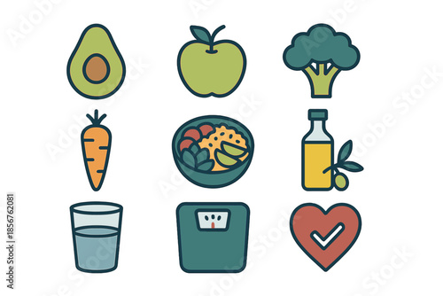 Healthy Lifestyle Icons
