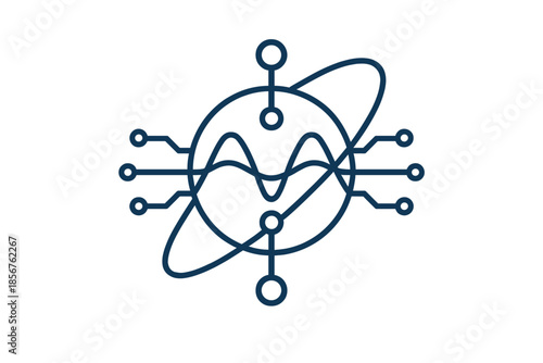 Abstract science and technology concept icon
