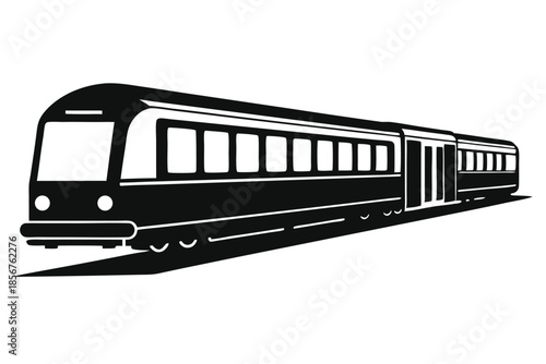 subway silhouette line art vector illustration