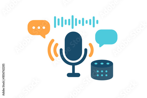 Voice Assistant Technology Concept