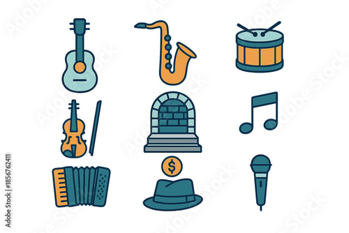 Musical Instruments and Performance Icons