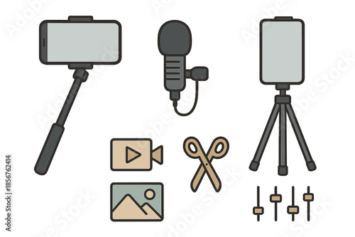 Content Creation Icons Set