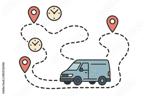 Delivery Van Route and Schedule Concept