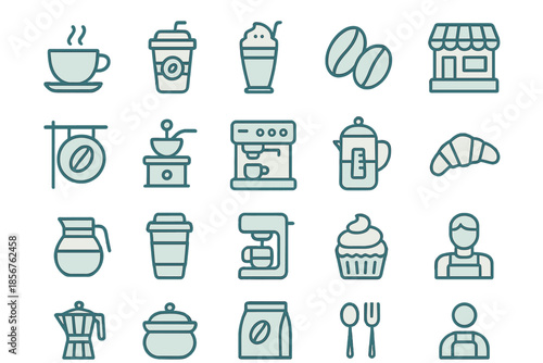 Coffee Shop Icons Set