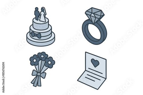 Wedding Icons Set