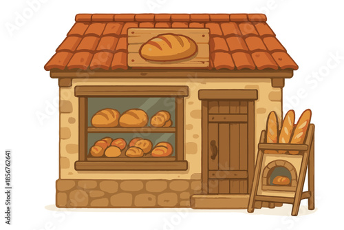 Charming Bakery Shop with Fresh Bread
