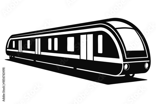subway silhouette line art vector illustration