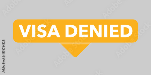 Visa Denied Stamp Vector, Red Grunge Round Rubber Seal Vector  Illustration.