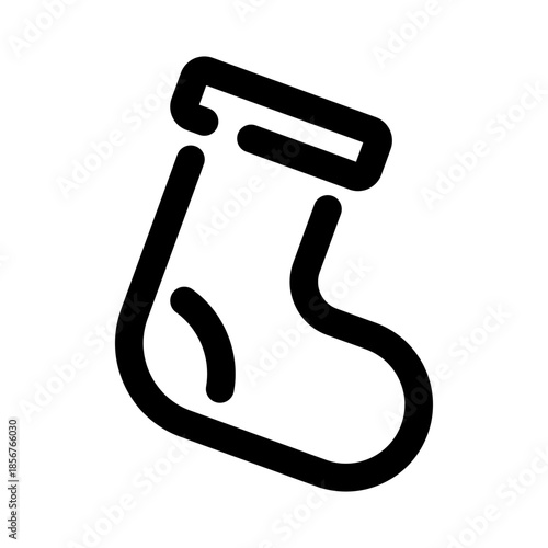 Christmas stocking winter holiday gift sock icon vector for app website design