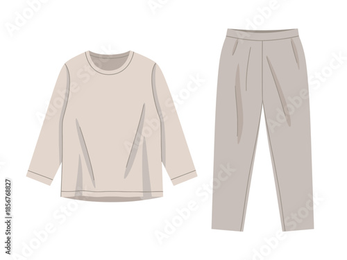 Comfortable Beige Pajama Set Relax in Soft, Stylish Sleepwear for Ultimate Relaxation at Home