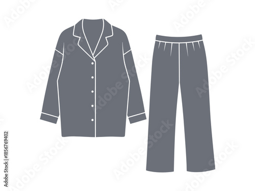 Stylish Sleepwear Set Illustration A Vector Graphic of Comfortable Pajamas for Relaxation