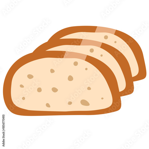 Sliced ​​French baguette
