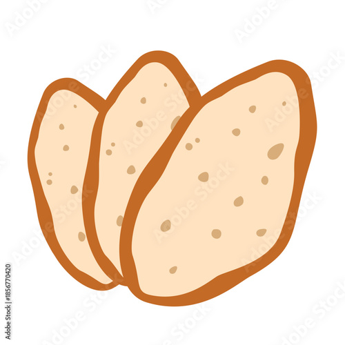 Sliced ​​French baguette