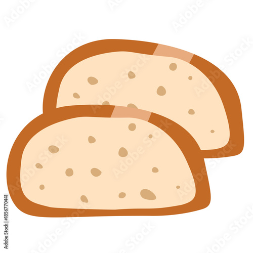 Sliced ​​French baguette