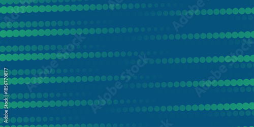 Halftone gradient dots background vector illustration. Blue green dark dotted, blue light halftone texture.  Retro abstract print. Geometric spots duotone cover. The geometric abstract pattern .